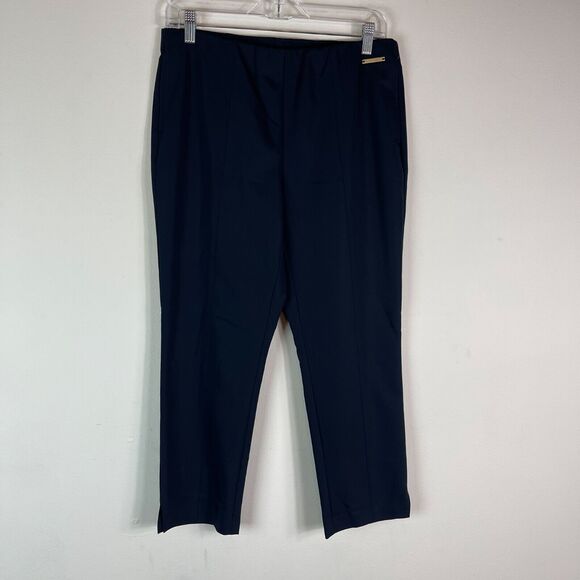 Jones New York NWT Women's Navy Front Seam Slit Ankle Pants Size 8 - Picture 1 of 4